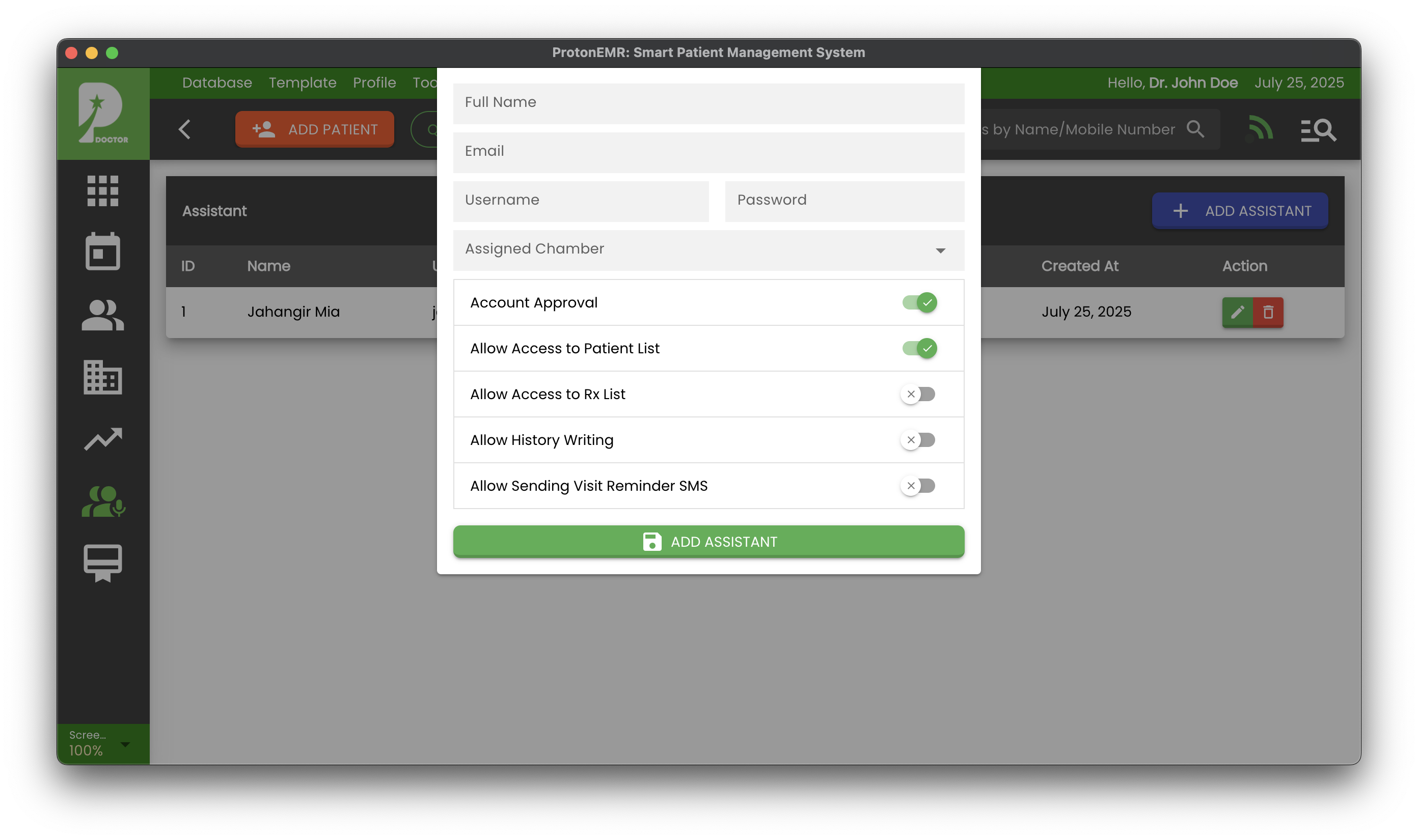 ProtonEMR Assistant Account